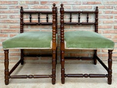 Mid-Century French Corner Chairs, 1940s, Set of 2