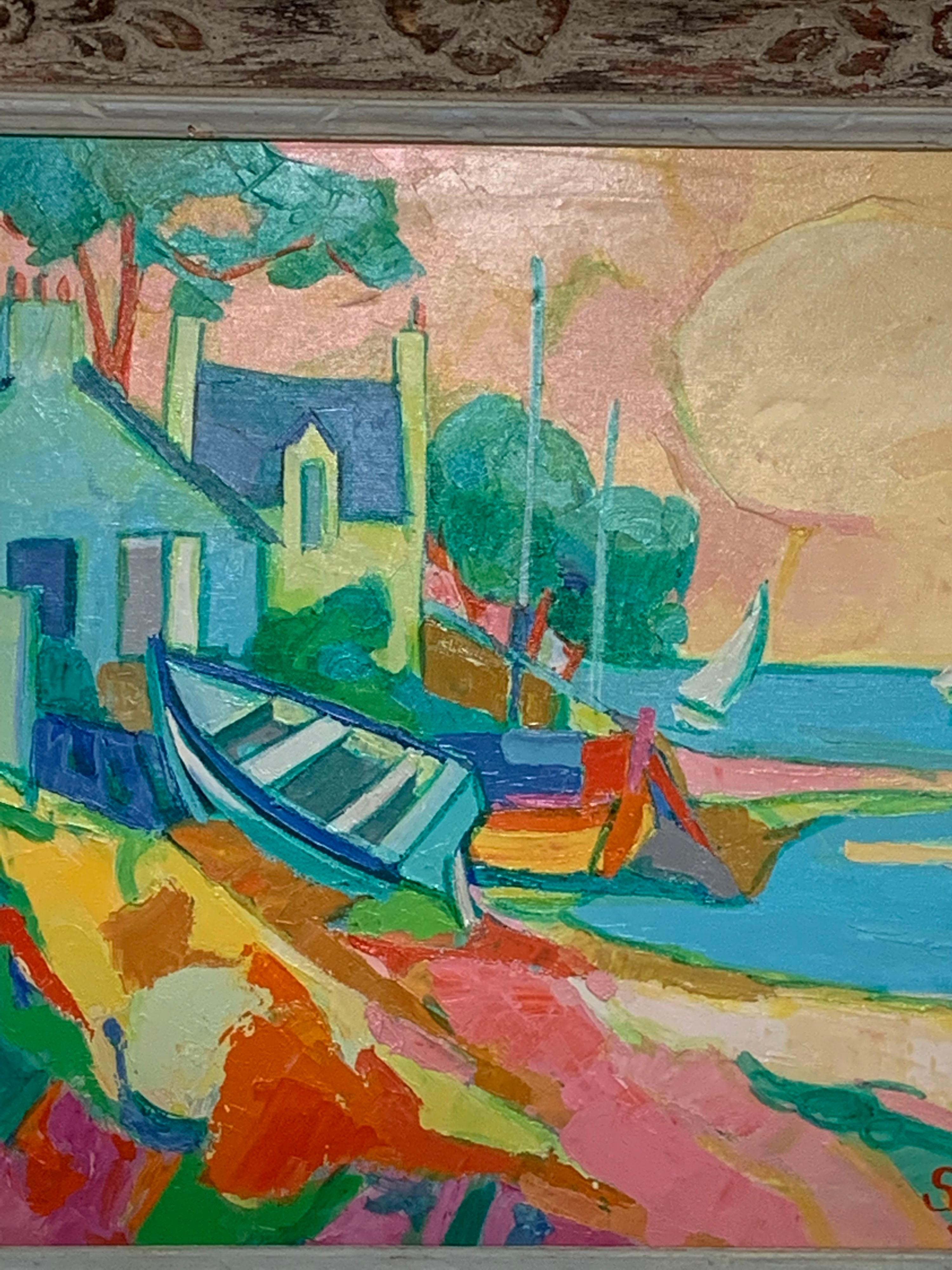 Mid-Century French Cote D'Azur Landscape by Raymond Solari at 1stDibs ...