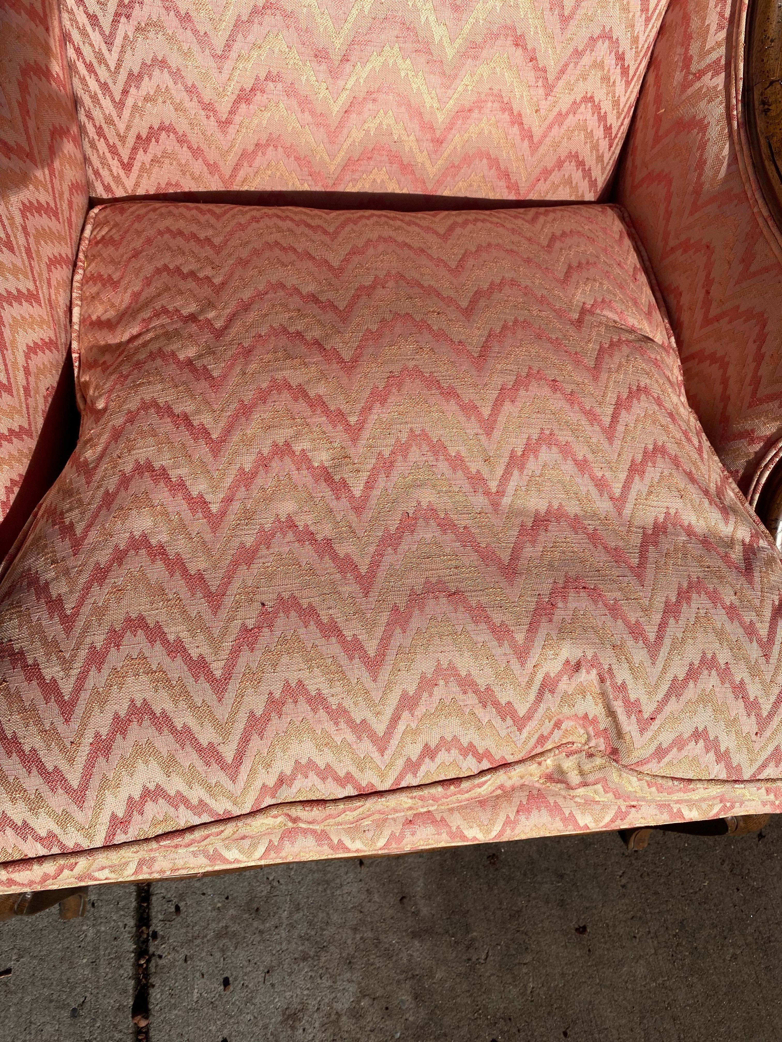 French Provincial Mid-century French country inspired club chairs by Henredon
