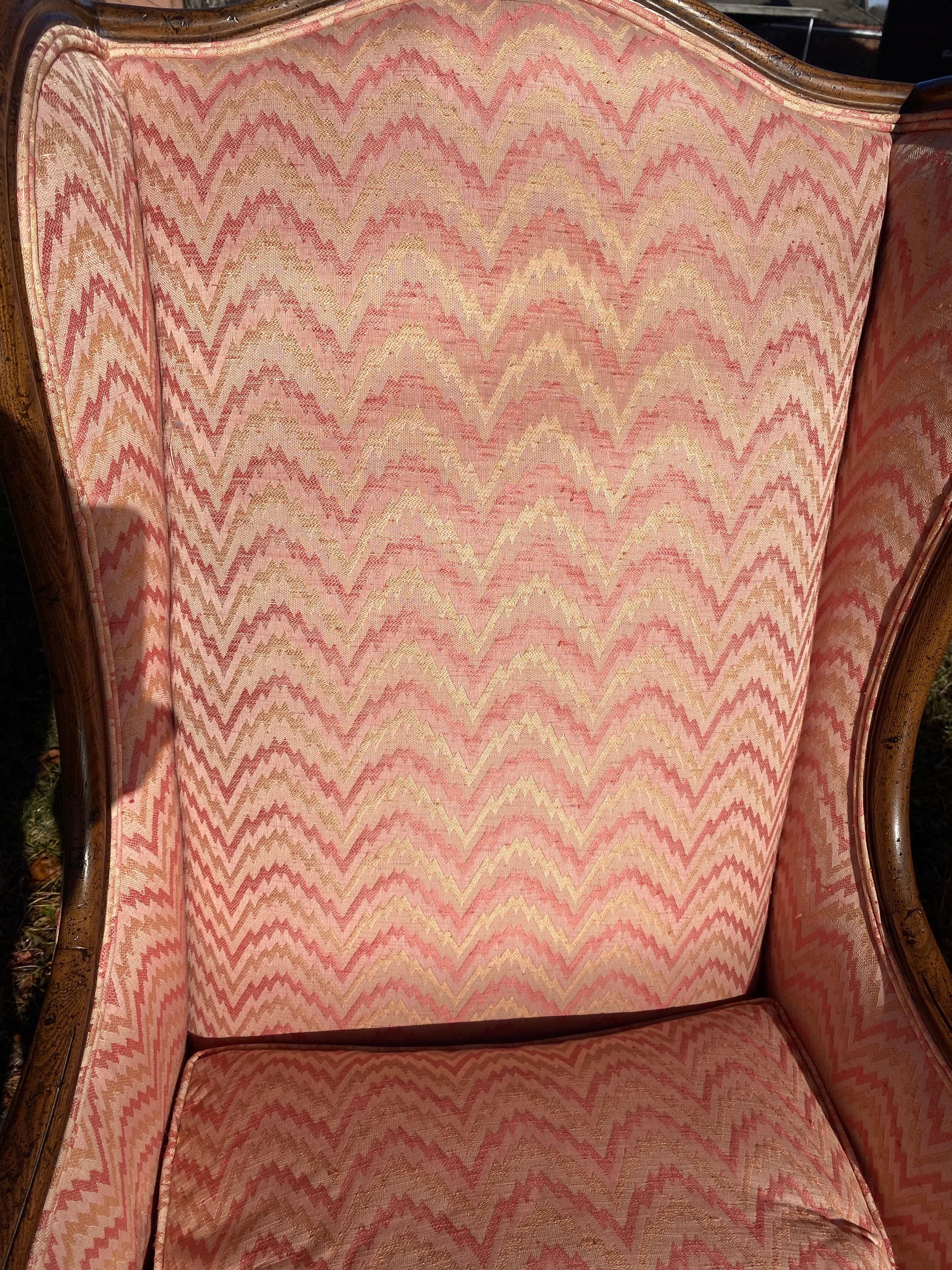 American Mid-century French country inspired club chairs by Henredon