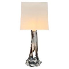 Mid-Century French Crystal Table Lamp from Daum, 20th Century