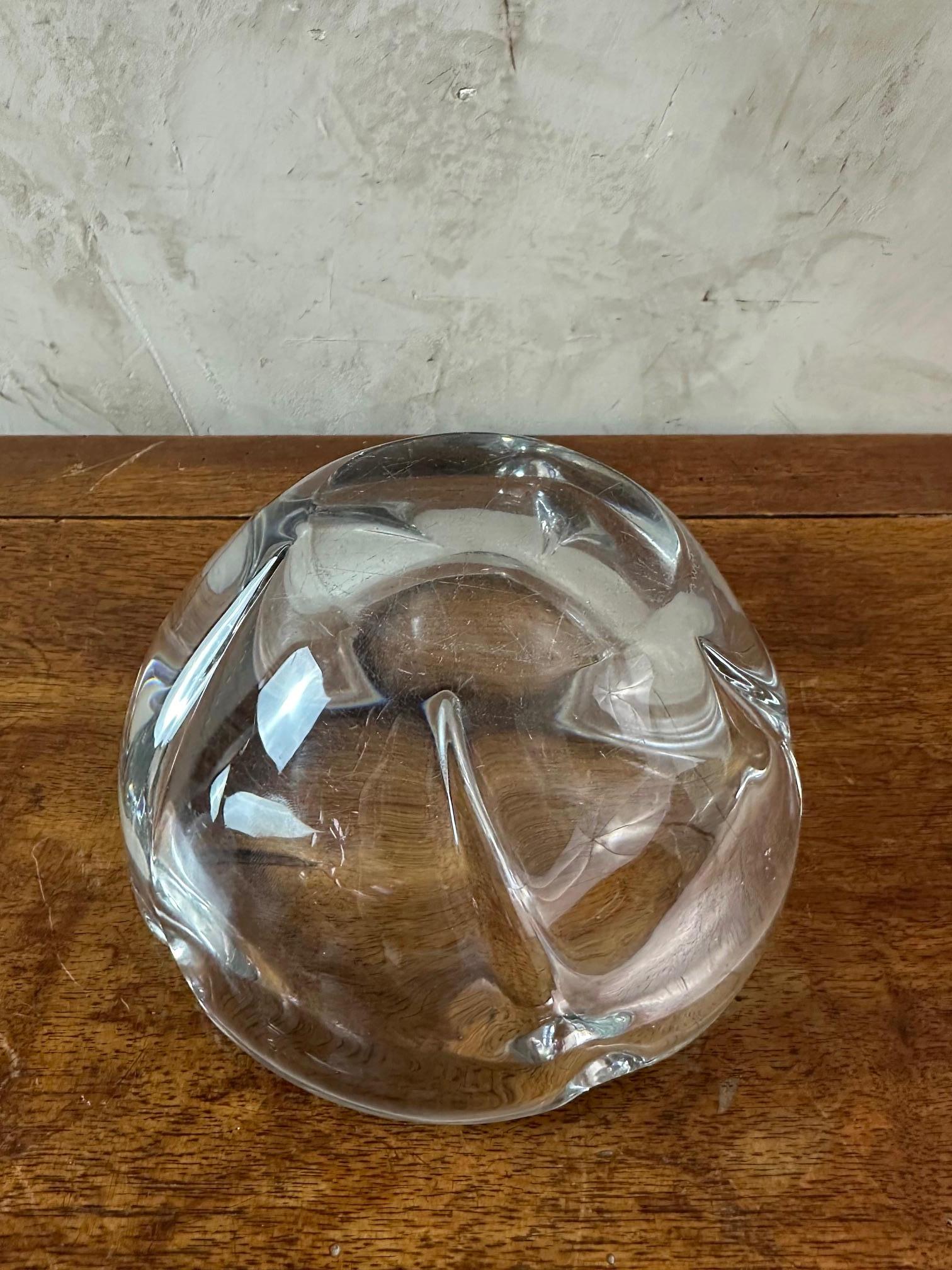 Mid-century French Daum Crystal Ashtray, 1950s For Sale 3