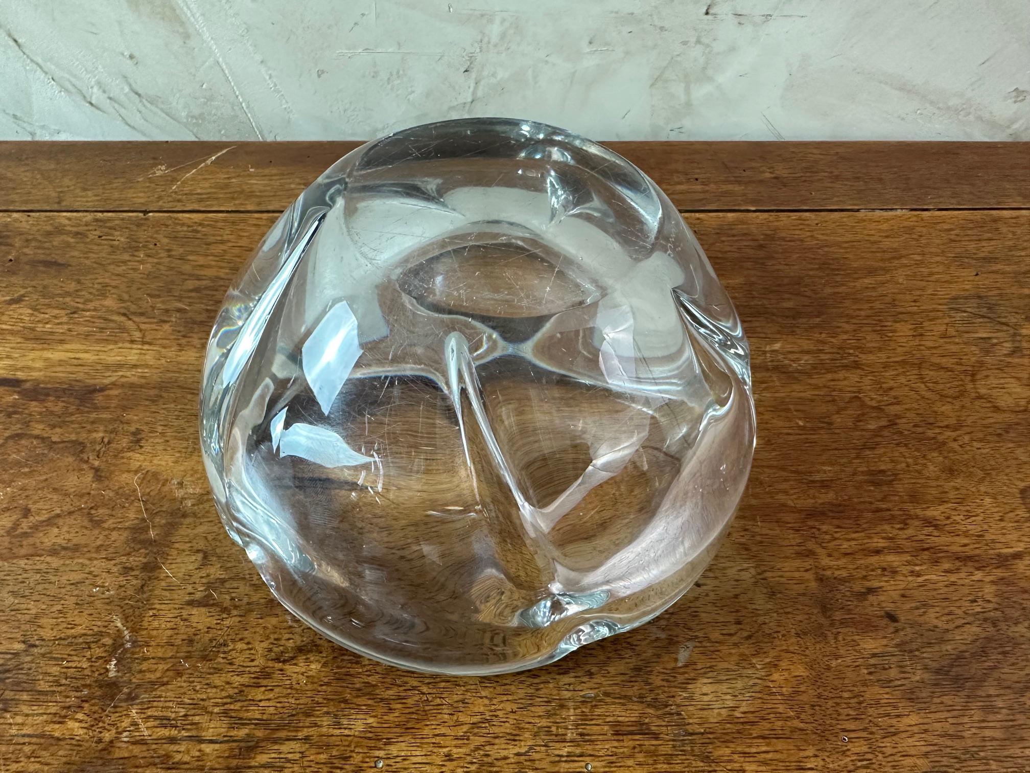 Mid-century French Daum Crystal Ashtray, 1950s For Sale 4