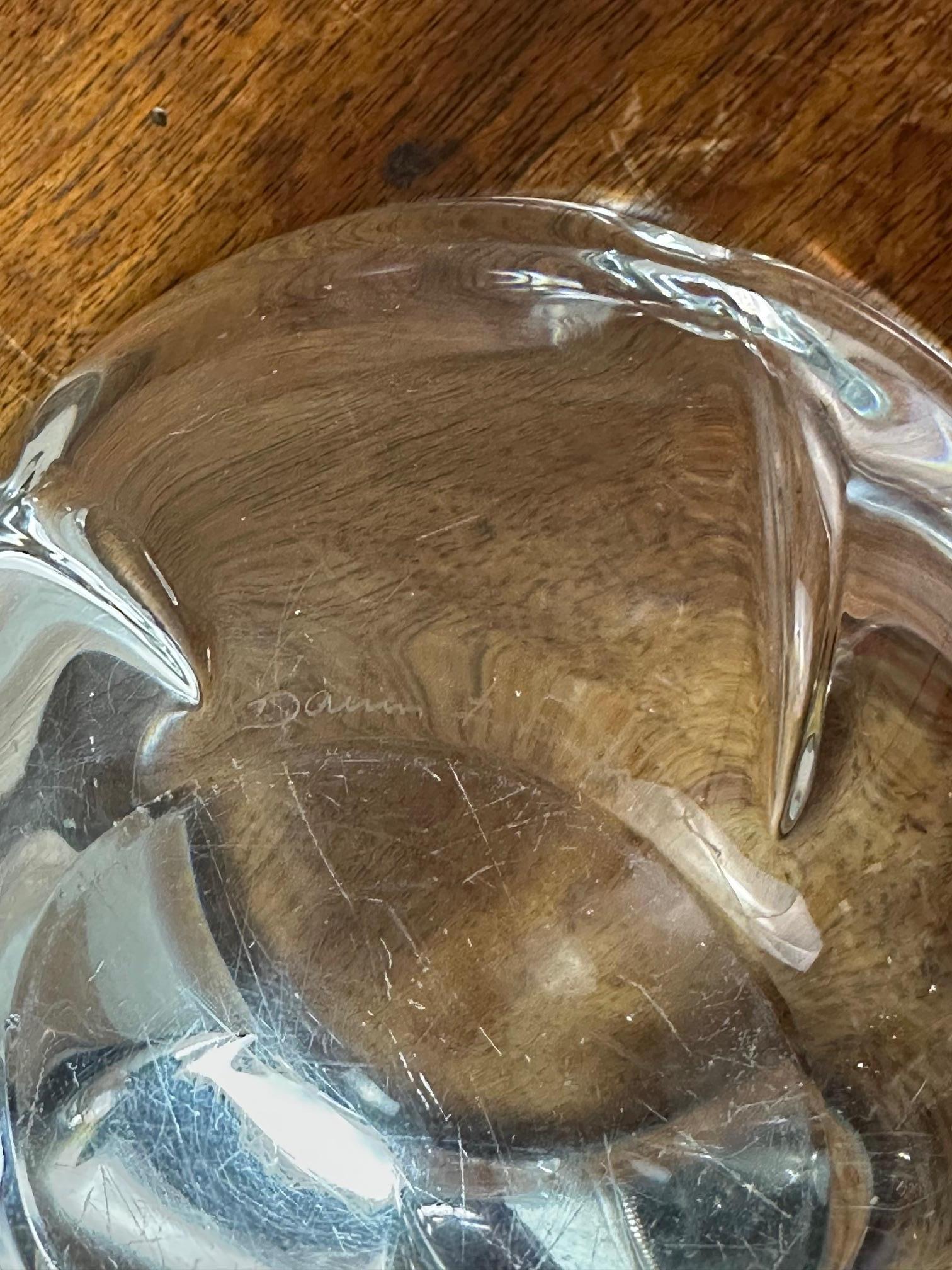 Mid-century French Daum Crystal Ashtray, 1950s For Sale 5