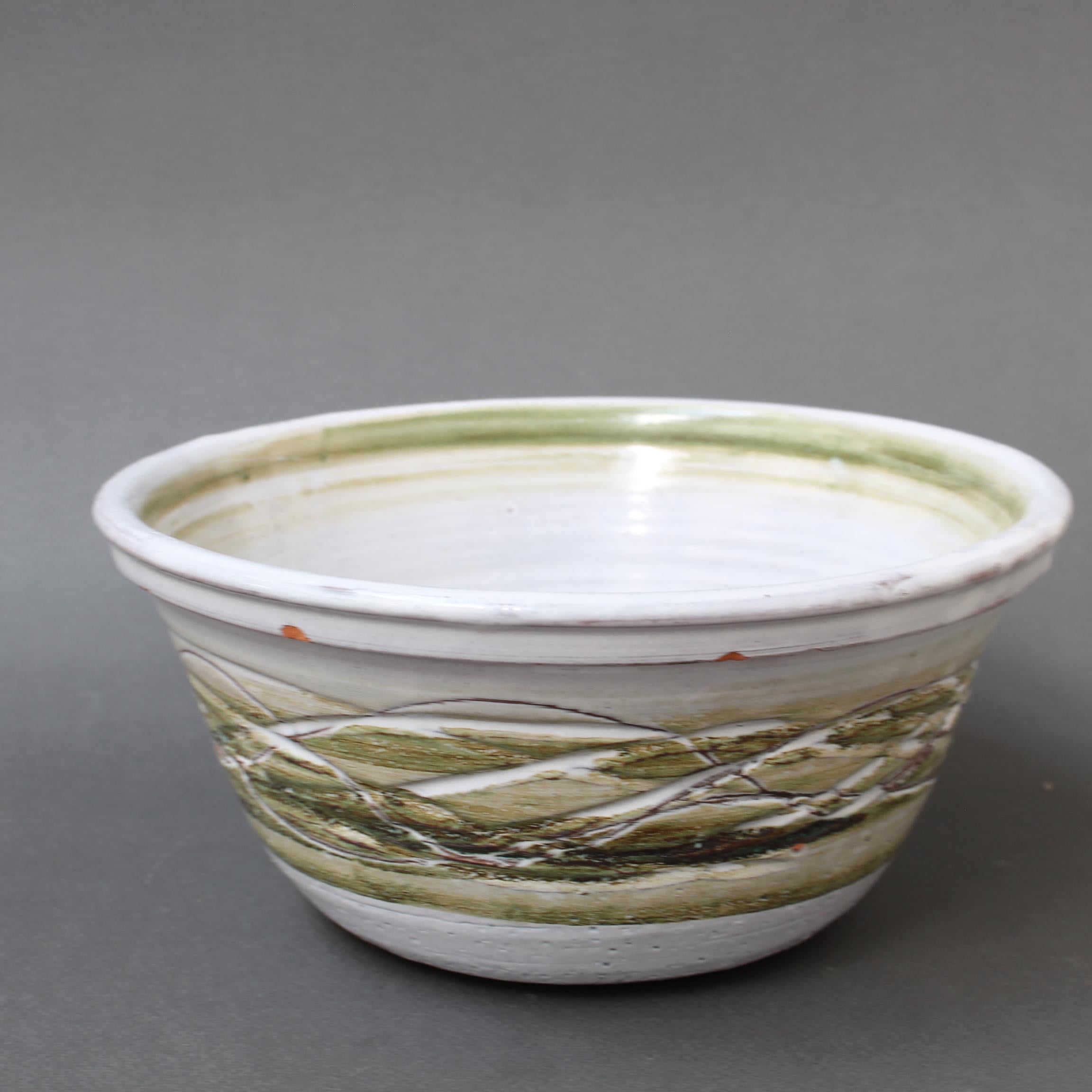 Mid-Century French Decorative Ceramic Bowl by Albert Thiry (circa 1960s) For Sale 7