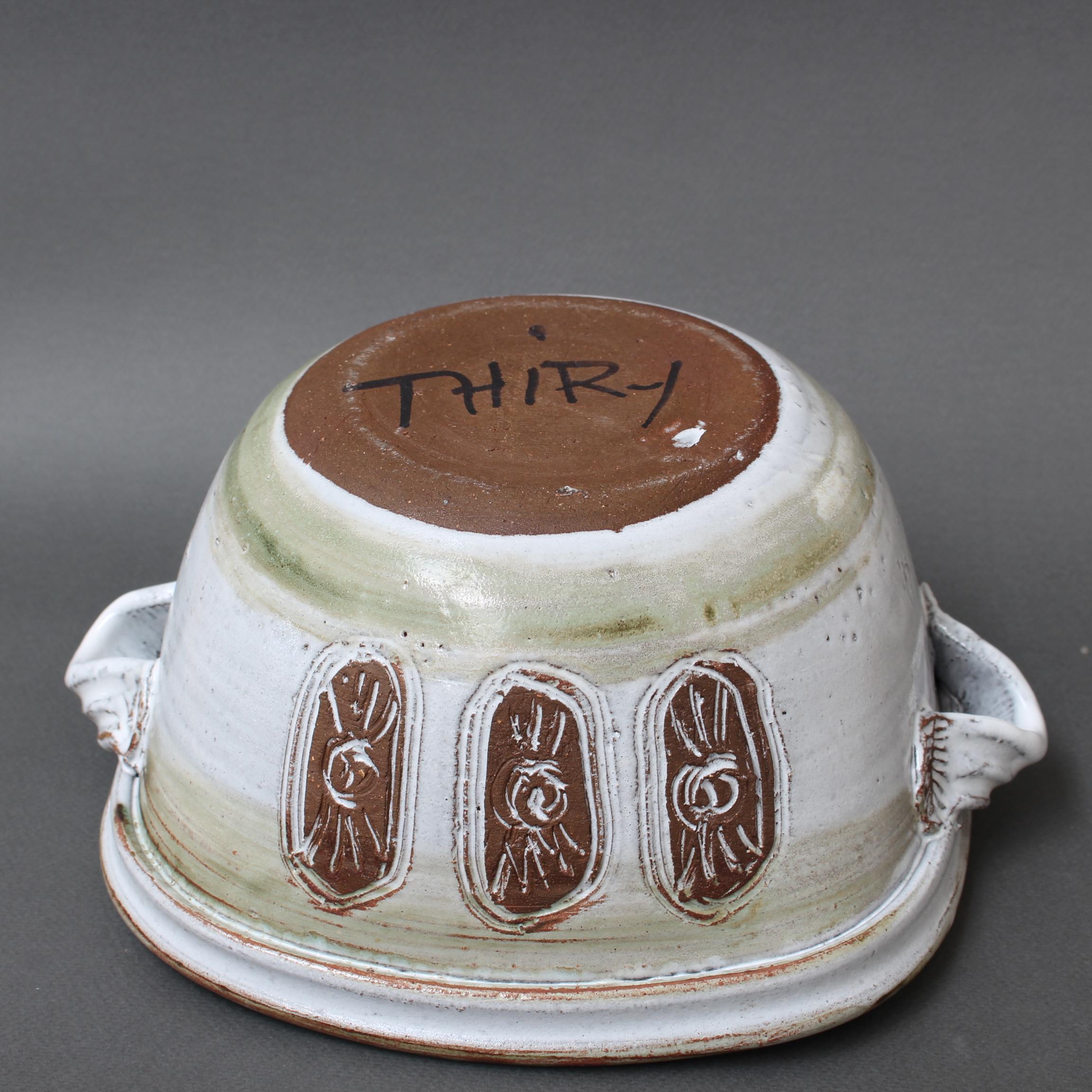 Mid-Century French Decorative Ceramic Bowl by Albert Thiry (circa 1960s) For Sale 6