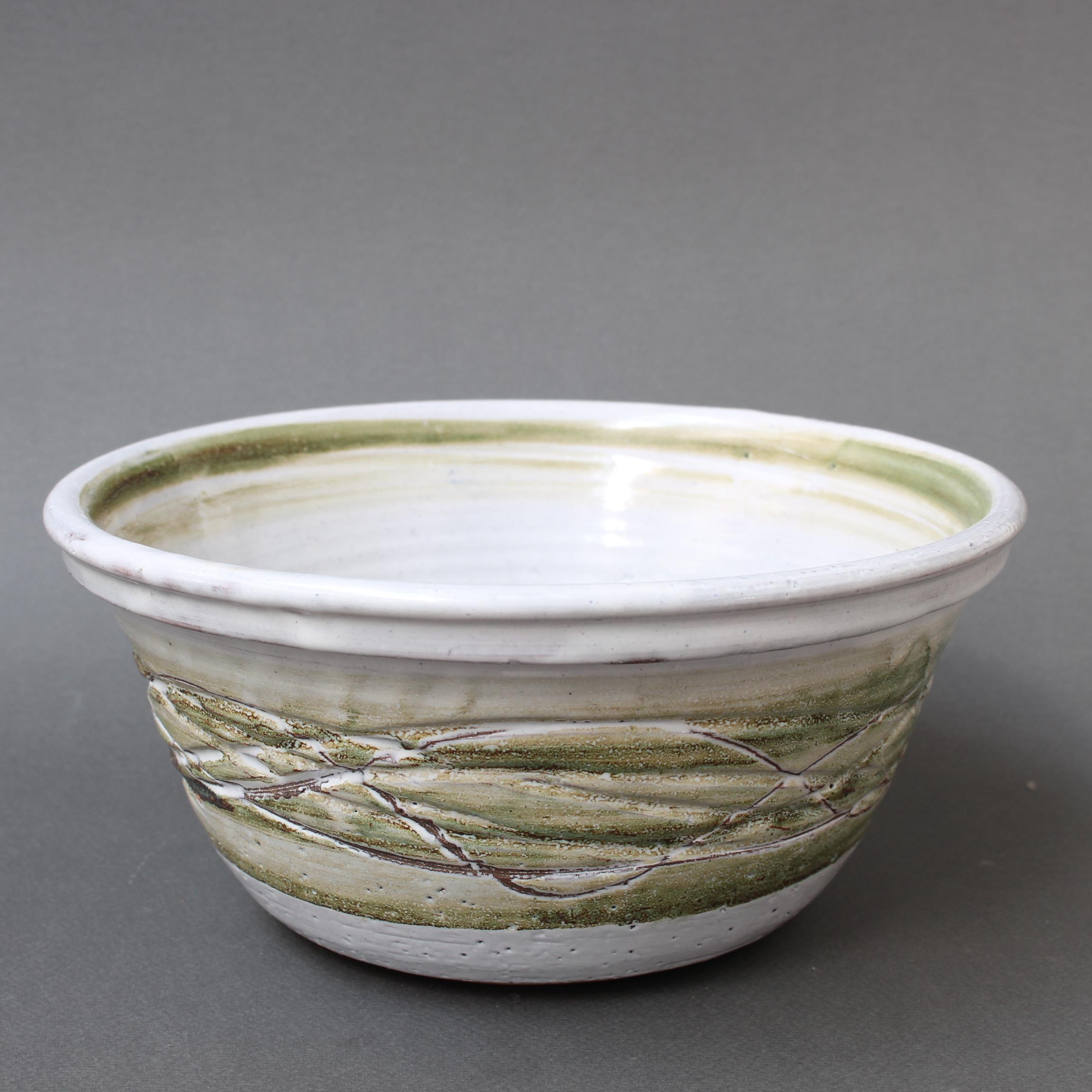 Mid-Century French Decorative Ceramic Bowl by Albert Thiry (circa 1960s) For Sale 8