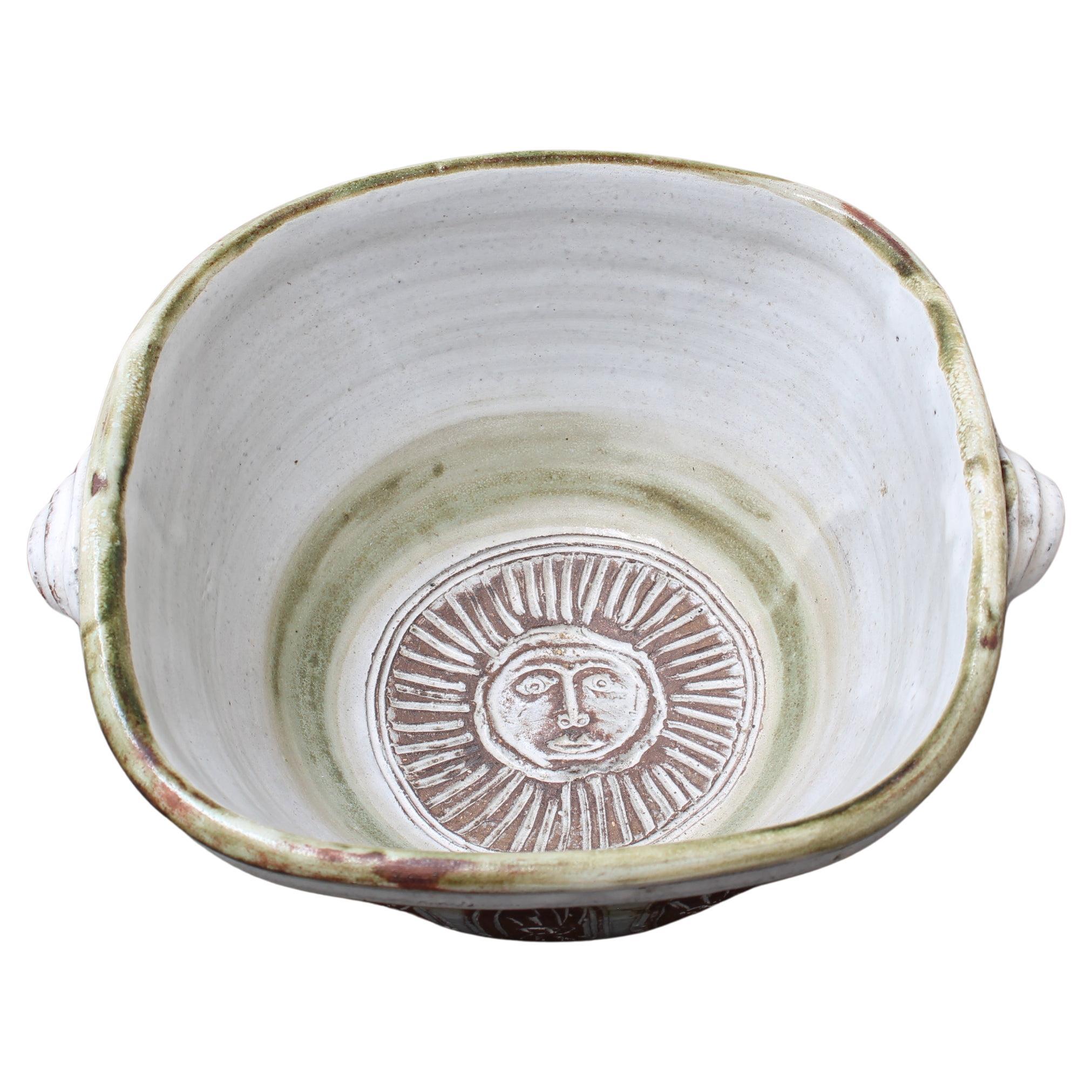 Mid-Century French Decorative Ceramic Bowl by Albert Thiry (circa 1960s) For Sale