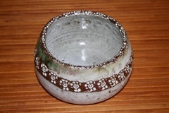 Plato de cerámica decorativa francesa de mediados de siglo / Vide-Poche de Albert Thiry C. 1960s