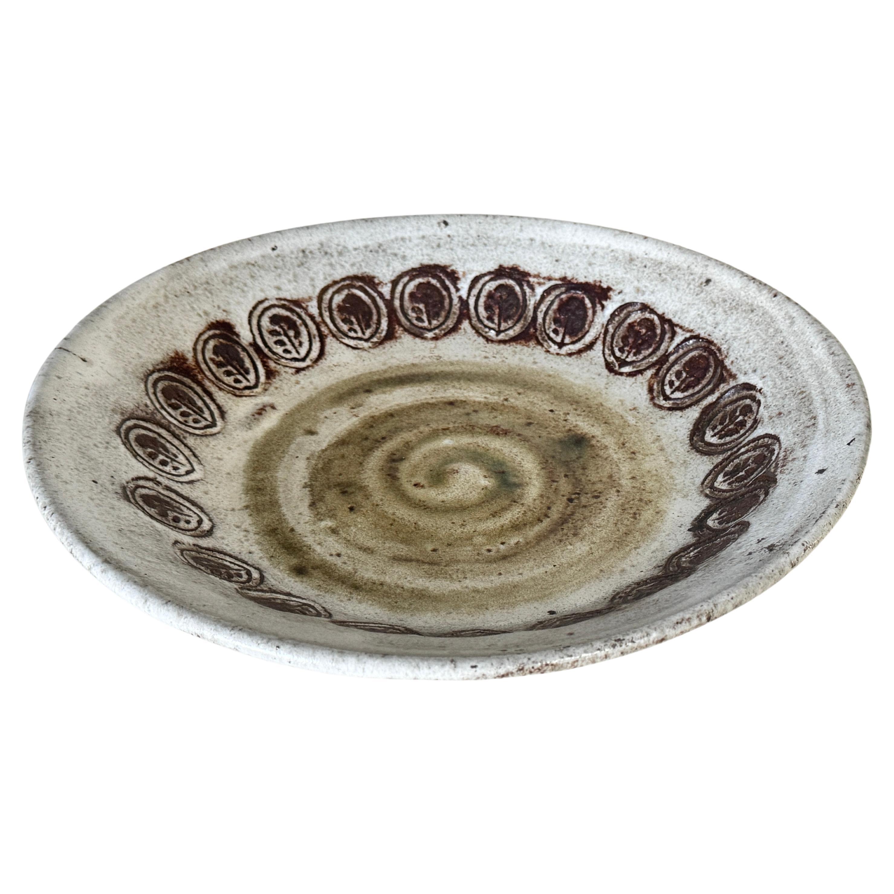 Mid-20th Century Mid-Century French Decorative Ceramic Dish / Vide-Poche by Albert Thiry C. 1960s For Sale