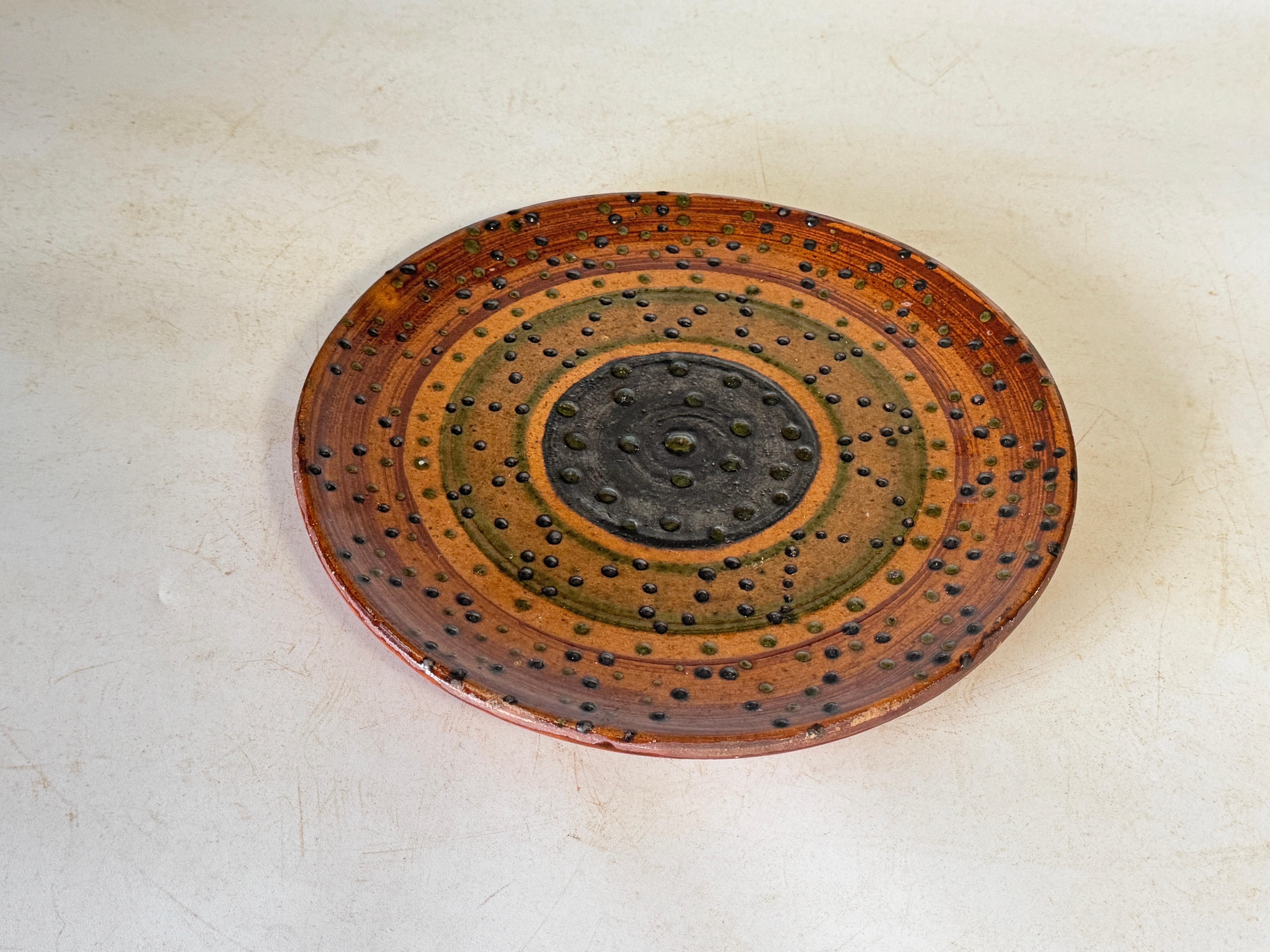 Mid-Century French Decorative Ceramic Dish Vide-Poche by Honoré Milazzo C. 1960s For Sale 6