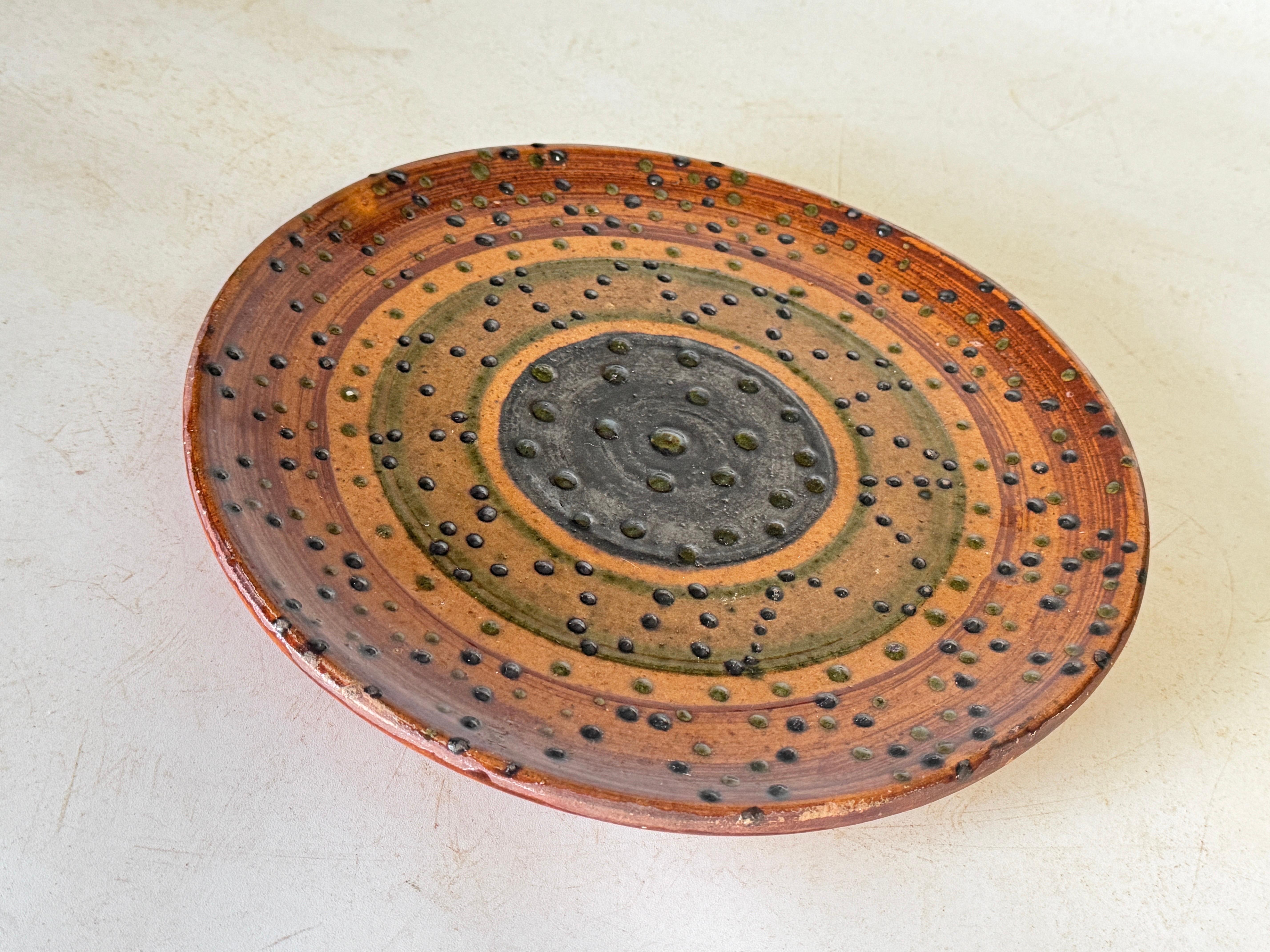Mid-Century French Decorative Ceramic Dish Vide-Poche by Honoré Milazzo C. 1960s For Sale 4