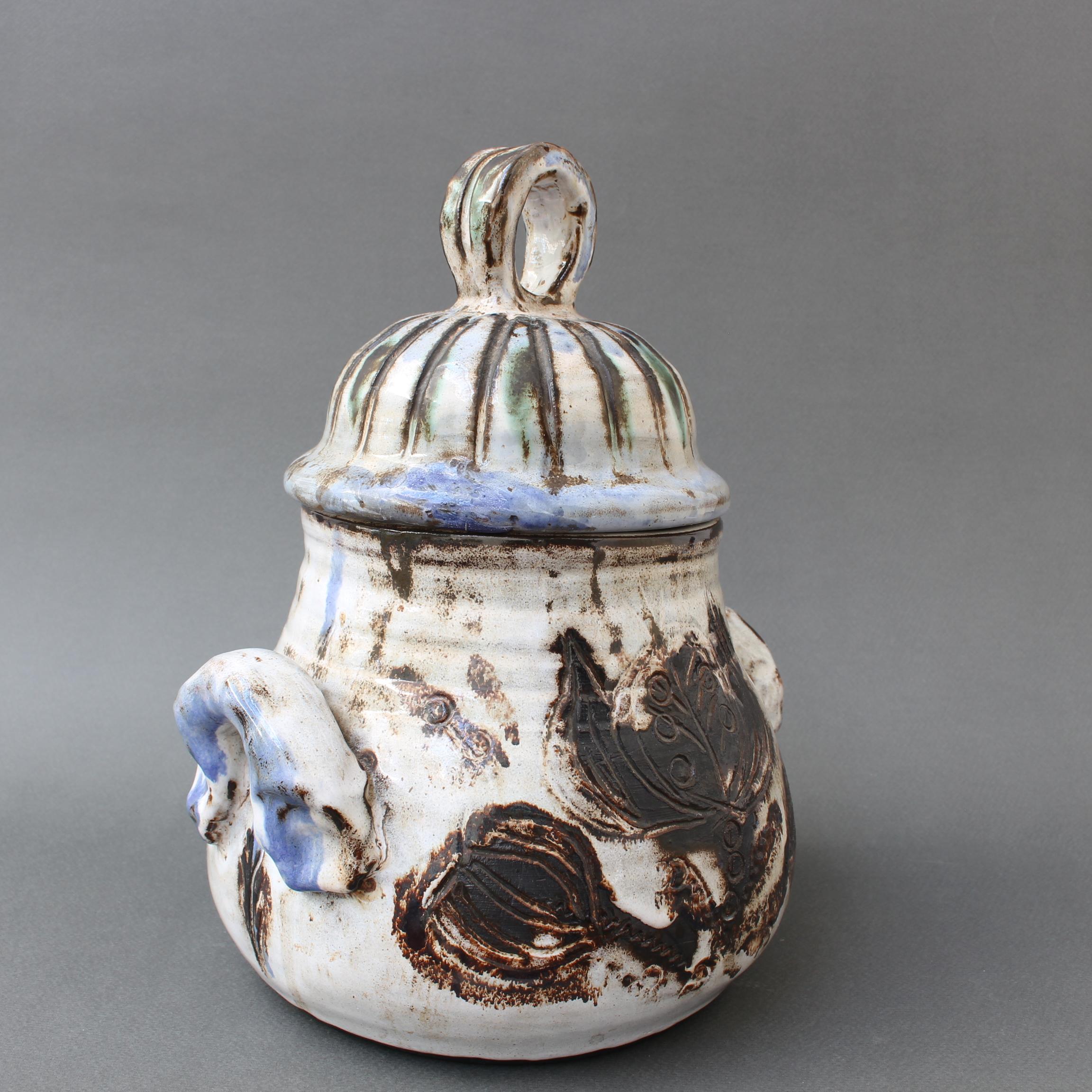 Céramique Crockery-pot en faïence décorative française du milieu du siècle dernier par Albert Thiry en vente
