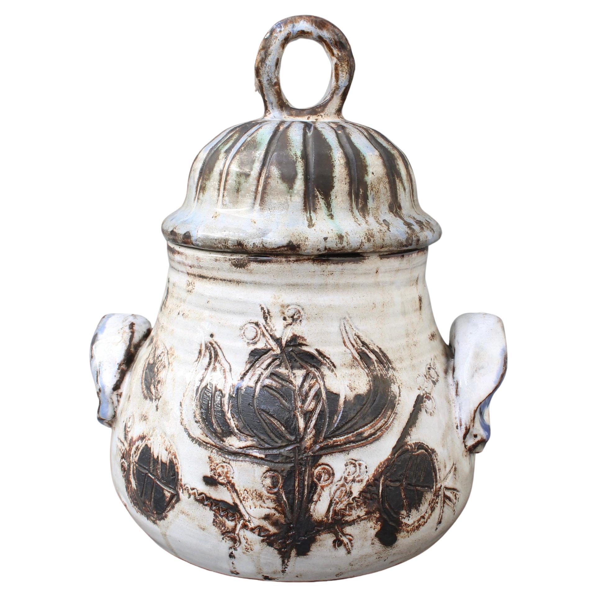 Crockery-pot en faïence décorative française du milieu du siècle dernier par Albert Thiry