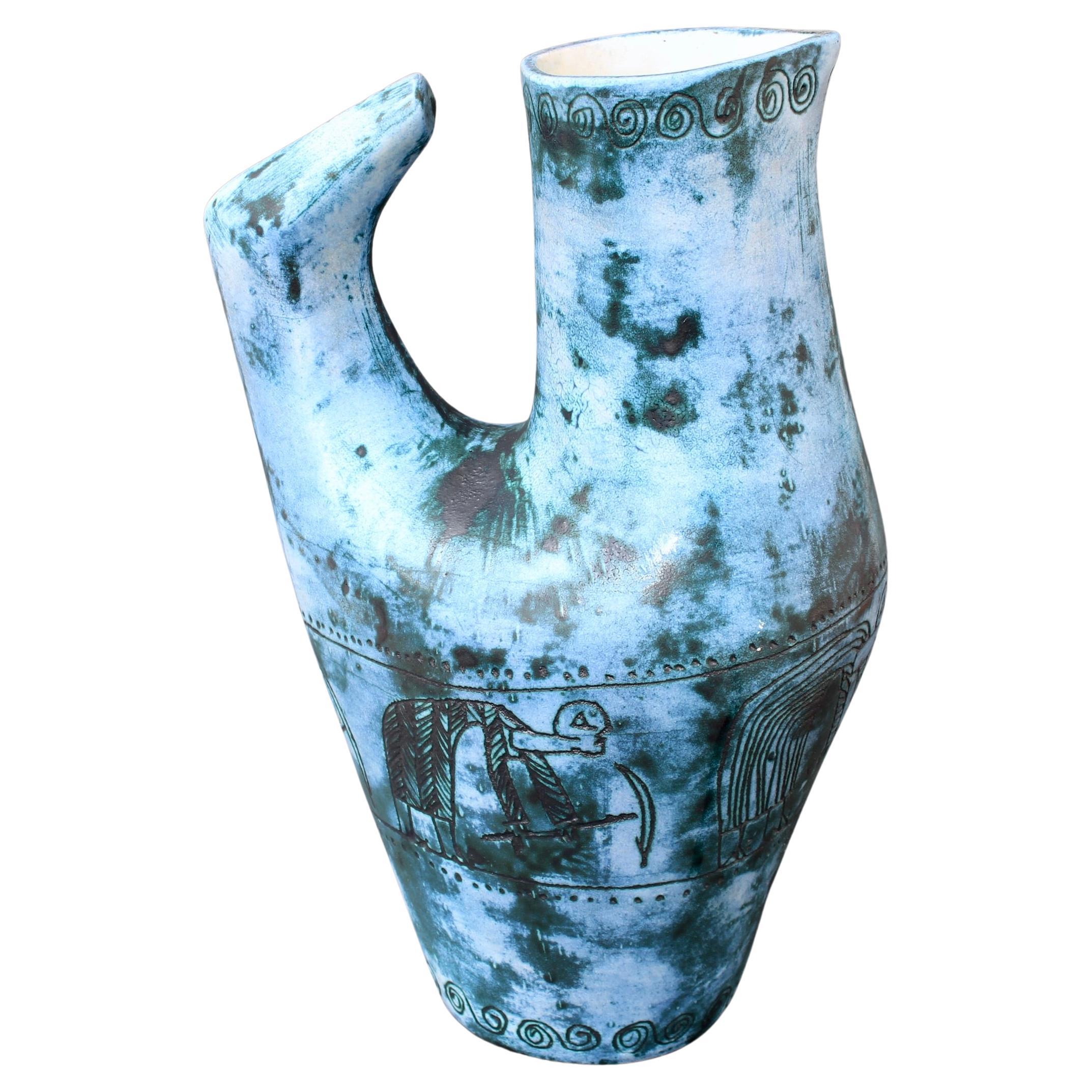 Mid-Century French Decorative Pitcher / Vase by Jacques Blin For Sale