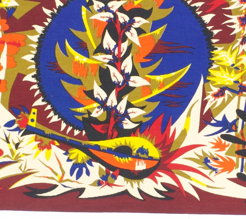 20th Century Mid Century French Designer Tapestry Signed Colette Bardin 3’7