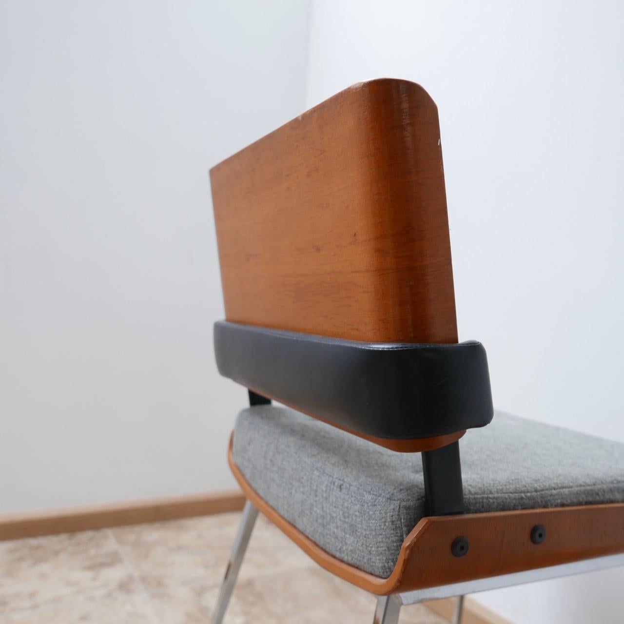 Leather Mid-Century French Desk Chairs by Alain Richard '2'