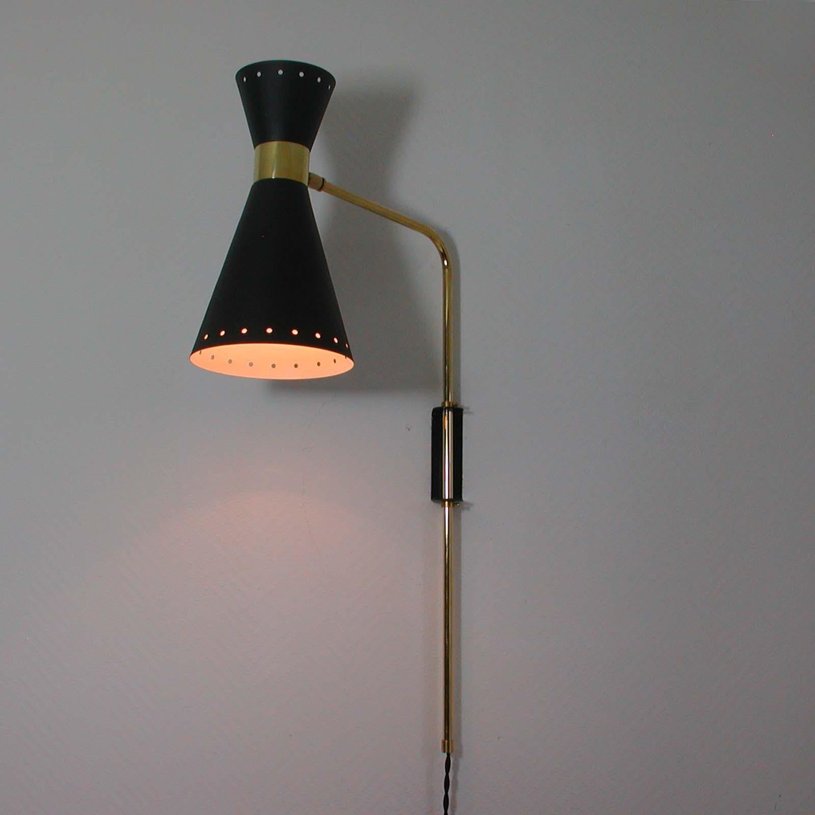 Midcentury French Diabolo Articulating Wall Lamp Sconce, 1950s For Sale 3