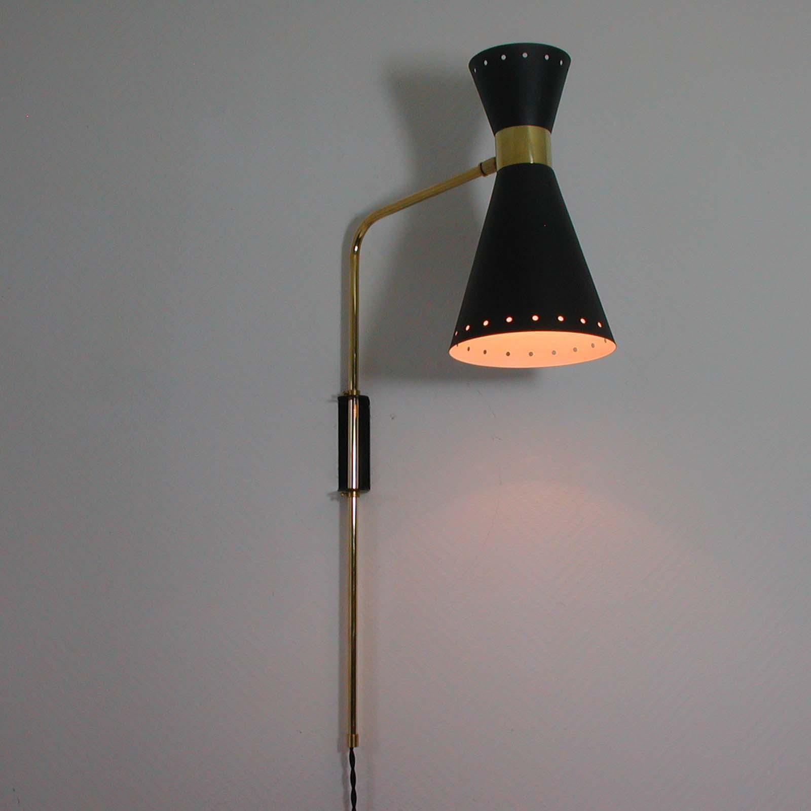 Midcentury French Diabolo Articulating Wall Lamp Sconce, 1950s For Sale 4