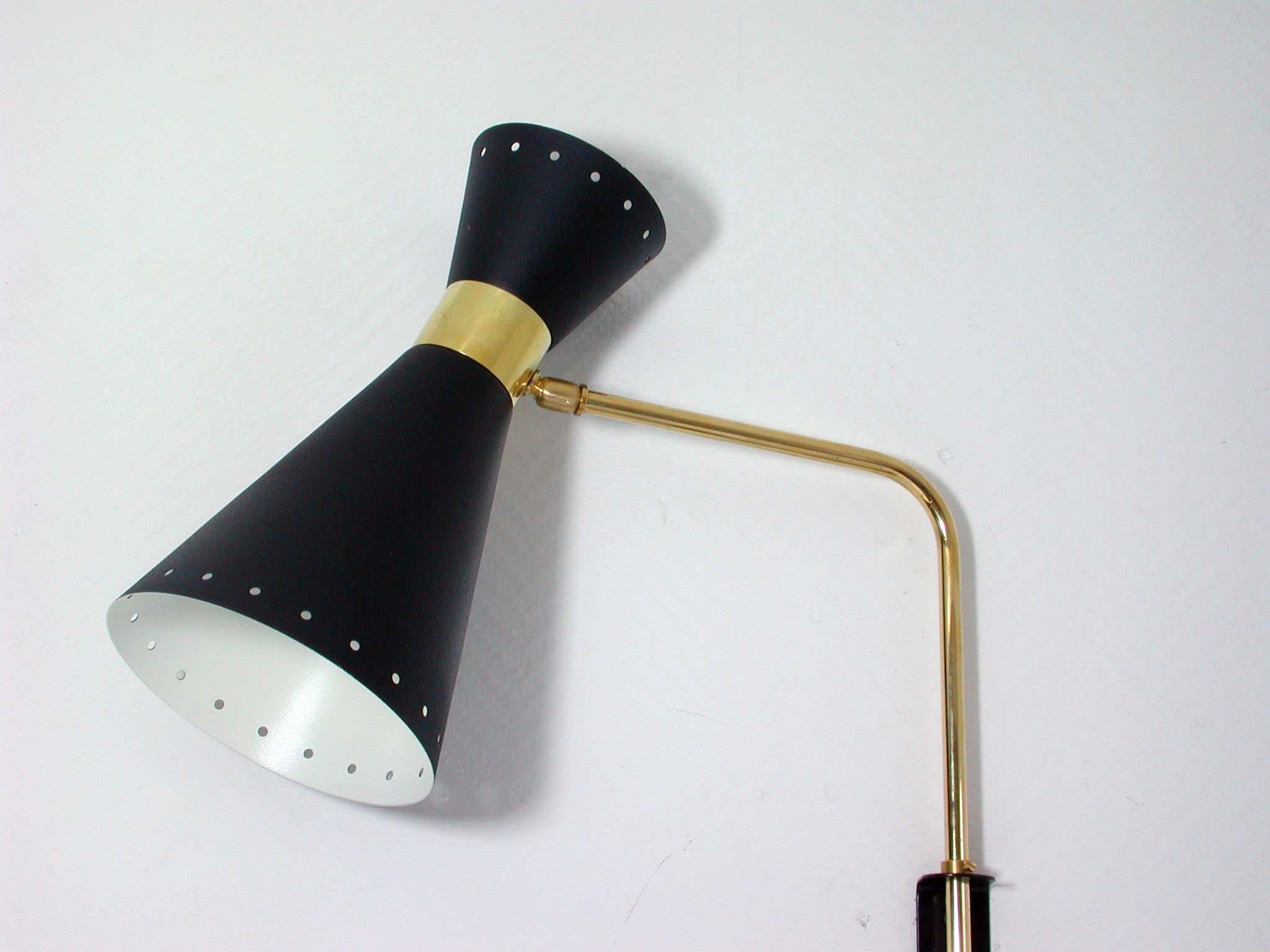 Midcentury French Diabolo Articulating Wall Lamp Sconce, 1950s In Good Condition For Sale In NUEMBRECHT, NRW