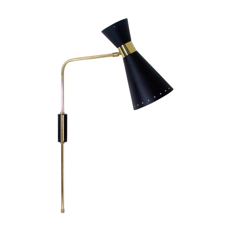 Midcentury French Diabolo Articulating, Articulating Wall Lamp