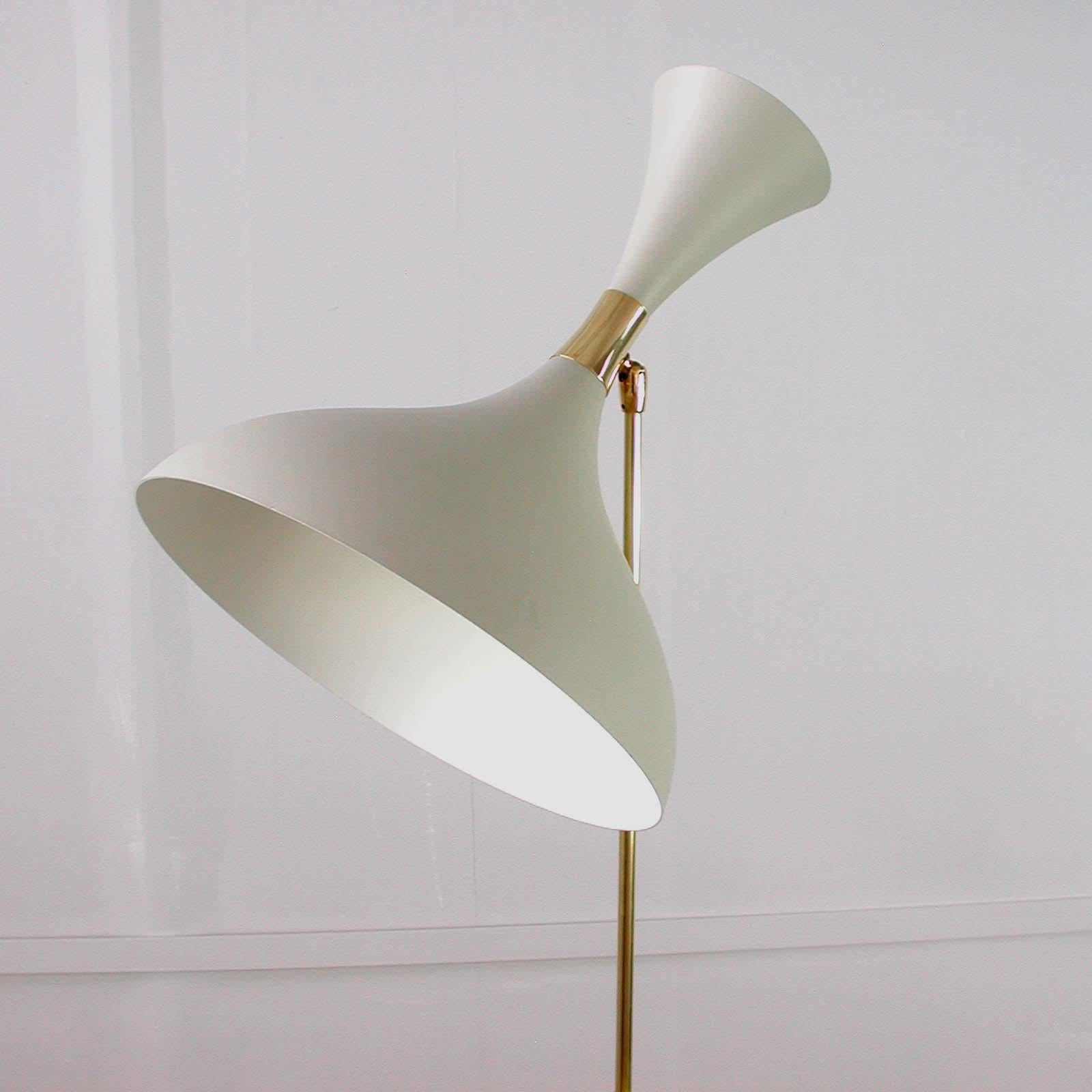 Midcentury French Diabolo Tripod Counterweight Floor Lamp, 1950s 8