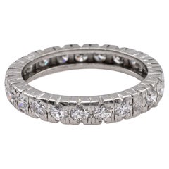 Vintage Mid Century French Diamond Platinum Eternity Band