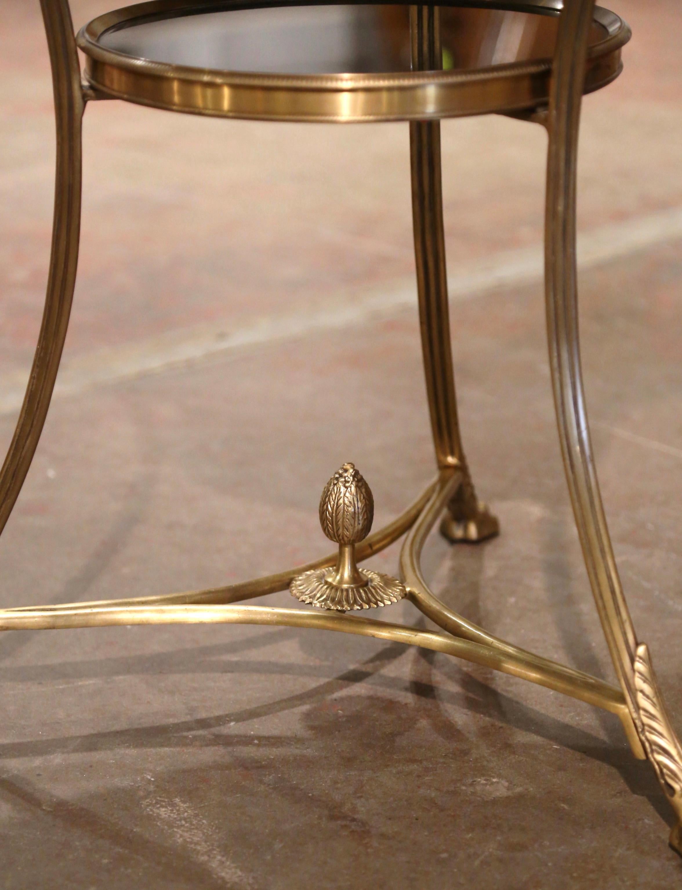 Mid-Century French Directoire Black Marble Top and Bronze Guéridon Table 5