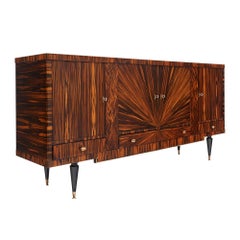 Mid-Century French Ebony Of Macassar Buffet
