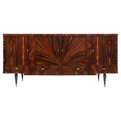 Mid-Century French Ebony Of Macassar Buffet