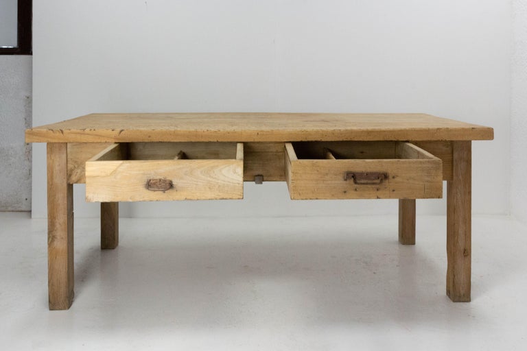 Mid-Century French Elm Restaurant Work Table Meuble De Metier For Sale at  1stDibs
