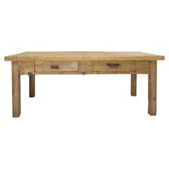 Used Mid-Century French Elm Restaurant Work Table Meuble De Metier
