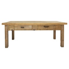 Mid-Century French Elm Restaurant Work Table Meuble De Metier