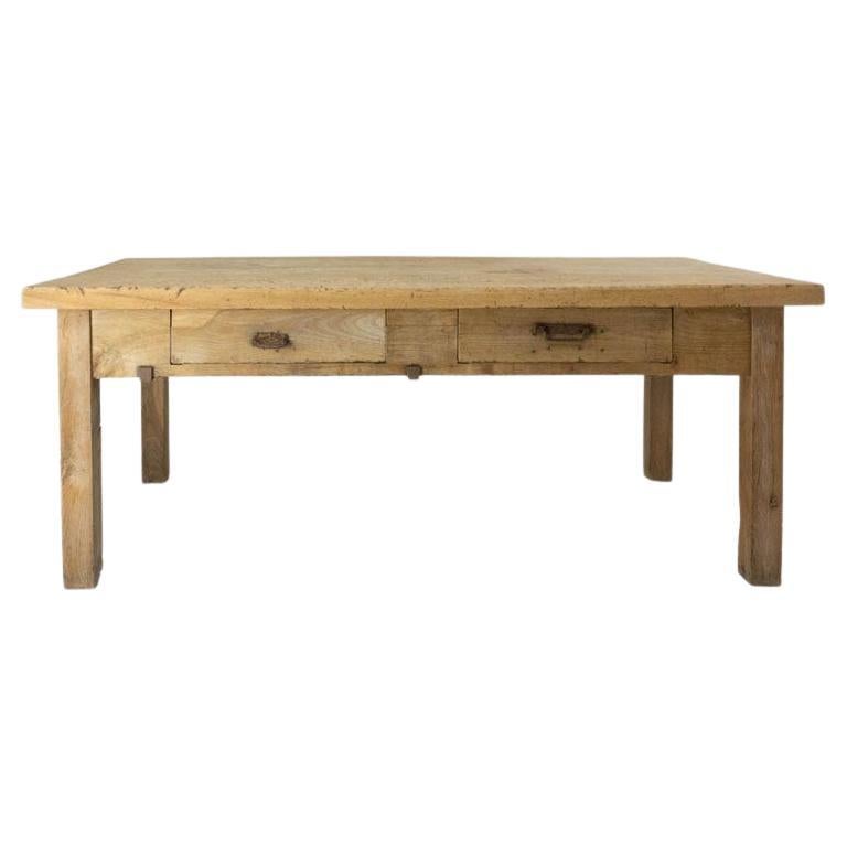 MidCentury French Elm Restaurant Work Table Meuble De Metier For Sale