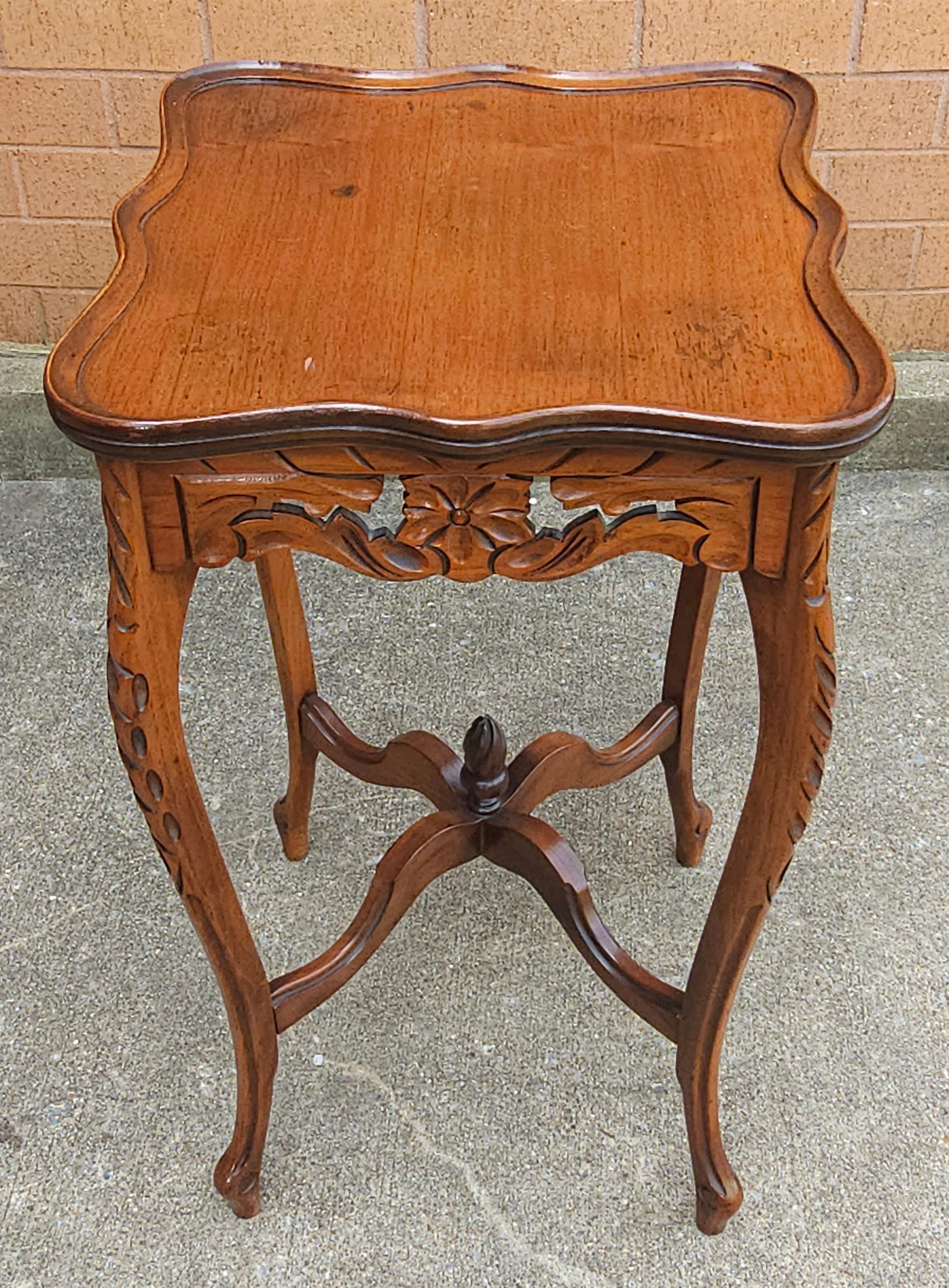 Unknown Mid Century French Empire Handcrafted Fruitwood Side Table For Sale