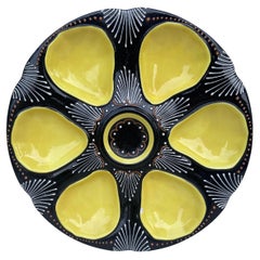 Mid-Century French Faience Quimper Yellow Oyster Plate