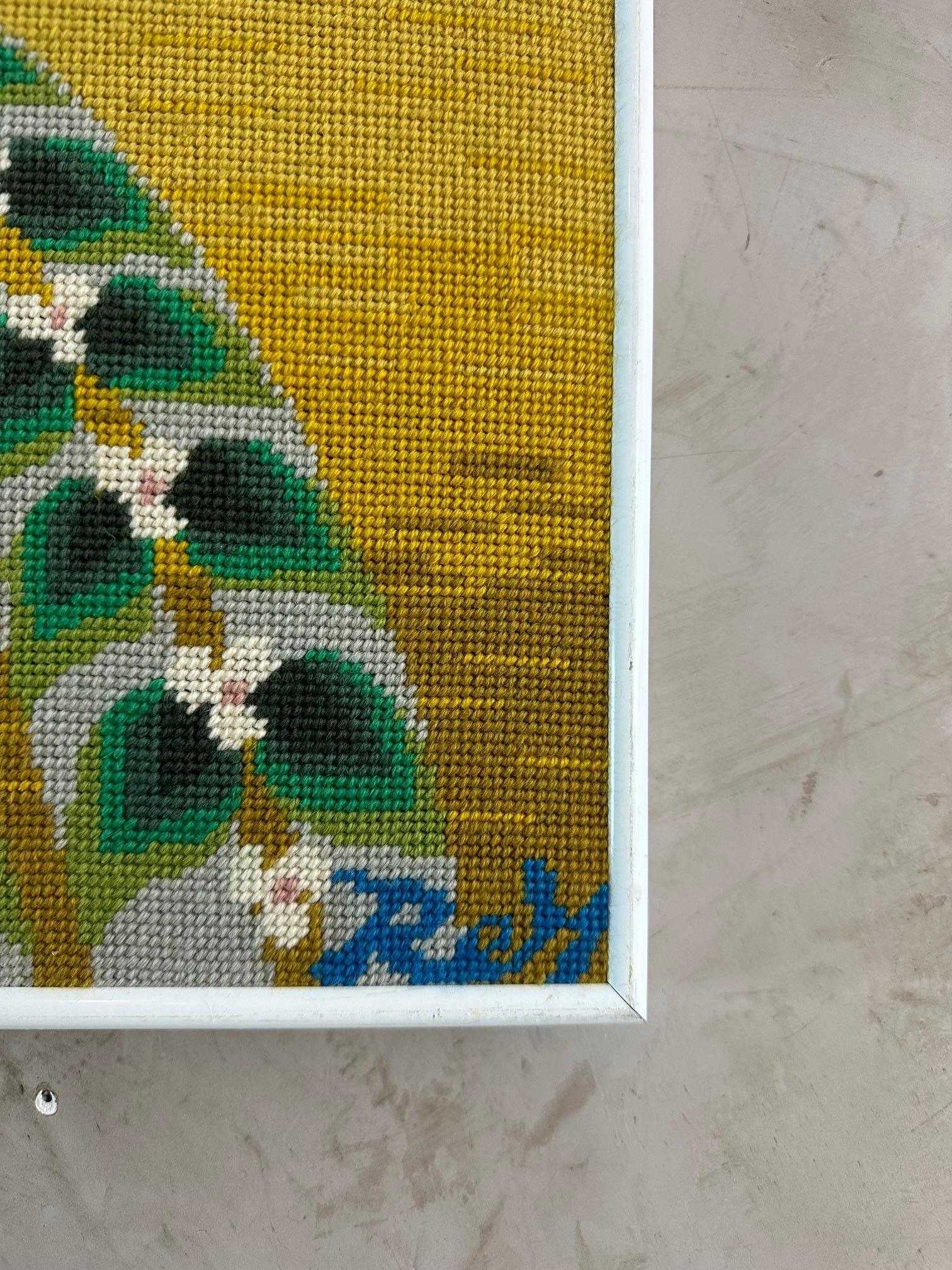 Mid-century French Four Seasons Tapestry Frame by Pierre Rey, 1960s For Sale 6