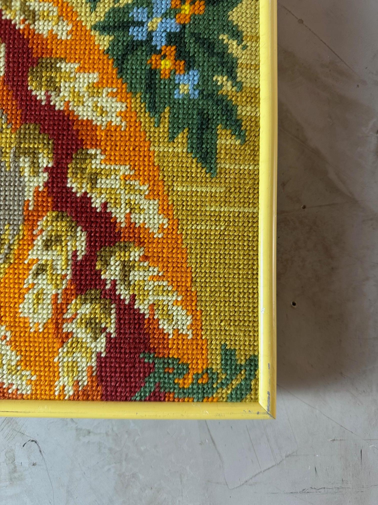 Mid-century French Four Seasons Tapestry Frame by Pierre Rey, 1960s For Sale 4