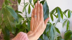 Mid Century French GIA 1.71 Carats Light Fancy Brown Diamond Platinum Ring