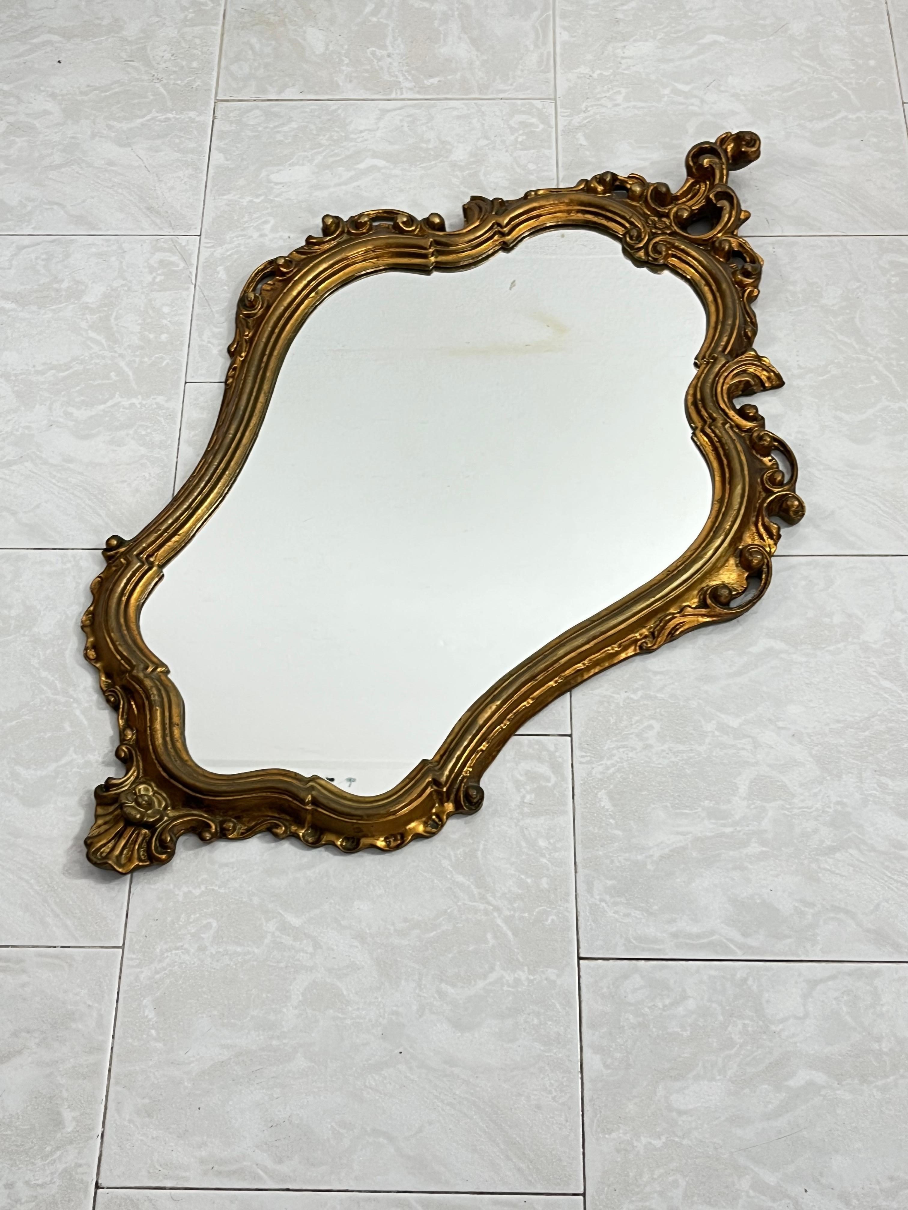 Mid-Century French Giltwood Wall Mirror, 1950s
Good condition.
