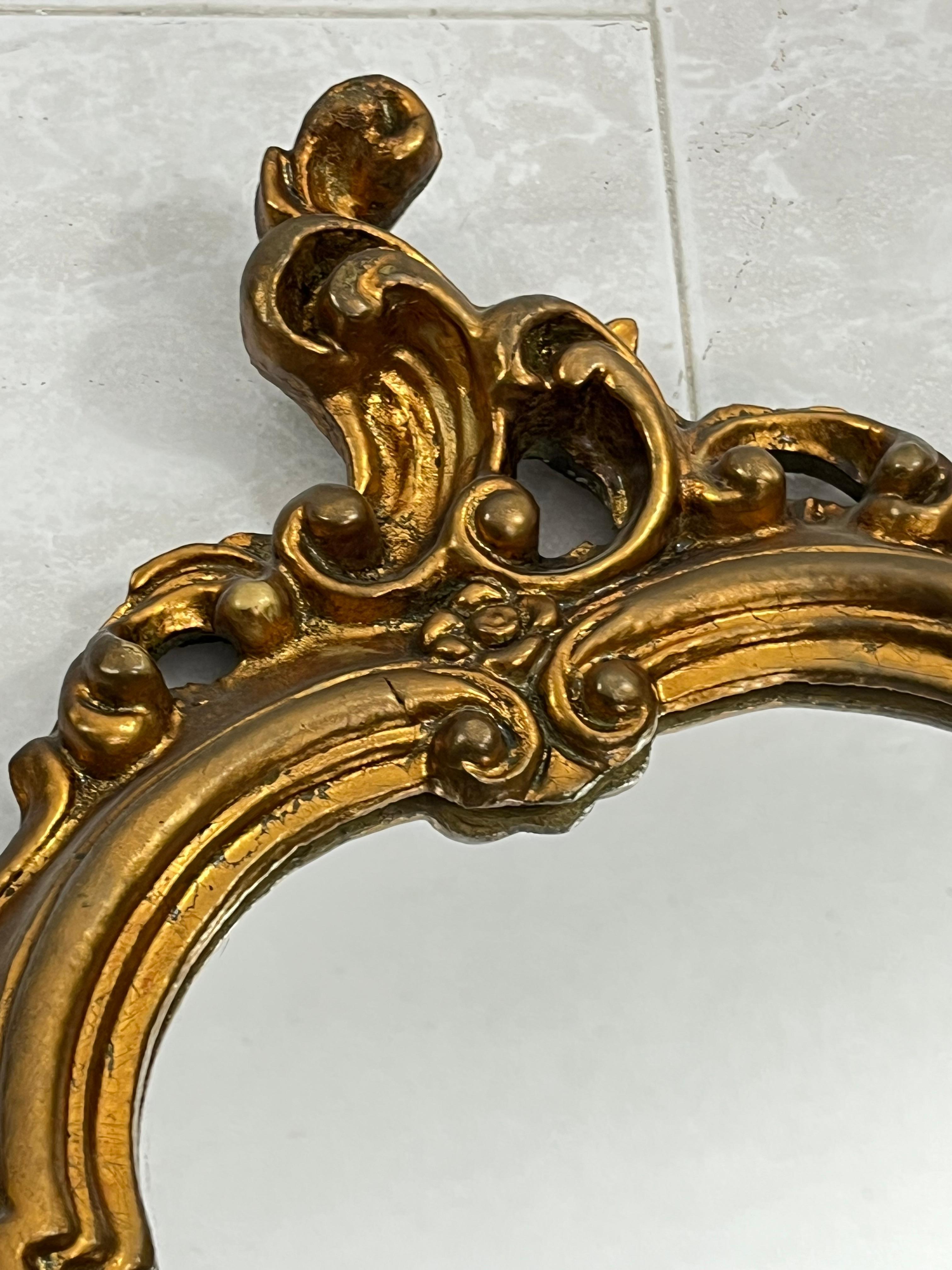 Mid-Century French Giltwood Wall Mirror, 1950s In Good Condition In Palermo, IT