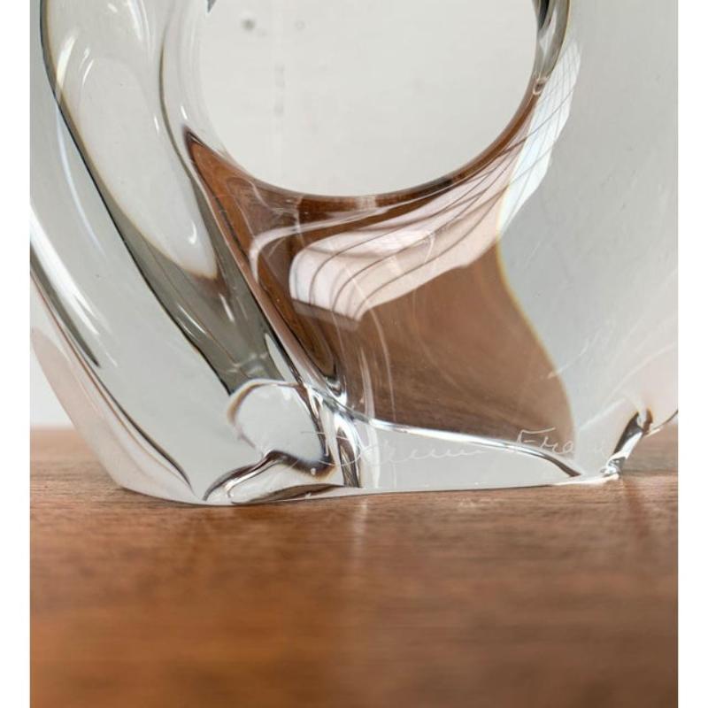 Lampe de table en verre française du milieu du siècle, Daum, années 1960 en vente 4