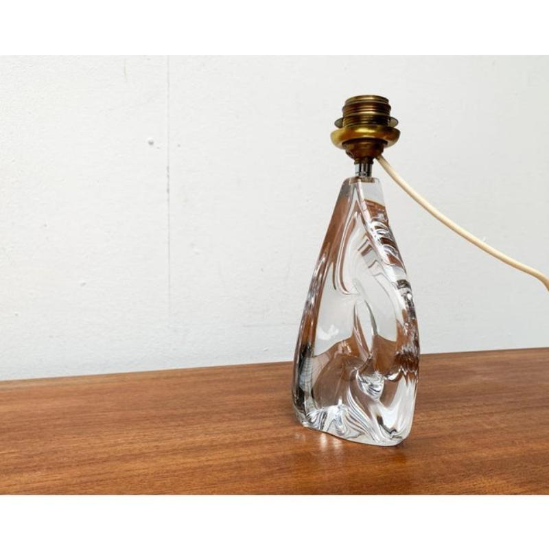 Lampe de table en verre française du milieu du siècle, Daum, années 1960 en vente 6