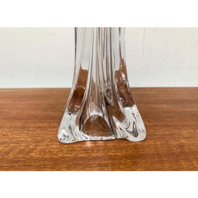 Lámpara de sobremesa francesa de cristal de Daum de mediados de siglo, años 60 siglo XX en venta