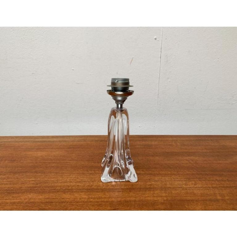 Lámpara de sobremesa francesa de cristal de Daum de mediados de siglo, años 60 en venta 1