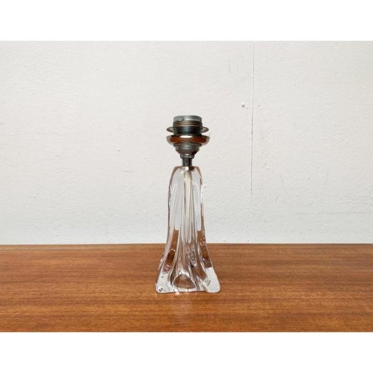 Lámpara de sobremesa francesa de cristal de Daum de mediados de siglo, años 60 en venta 2