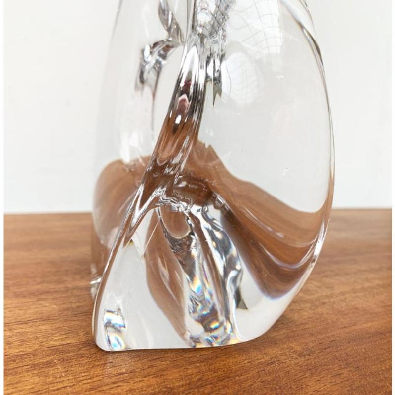Lampe de table en verre française du milieu du siècle, Daum, années 1960 en vente 2
