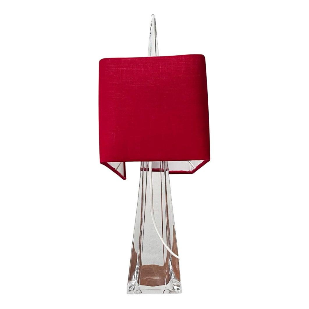 Französische Mid-Century-Tischlampe aus Glas von Daum, 1960er Jahre