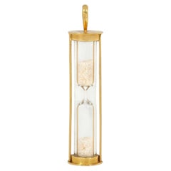 Mid-Century French gold hourglass charm