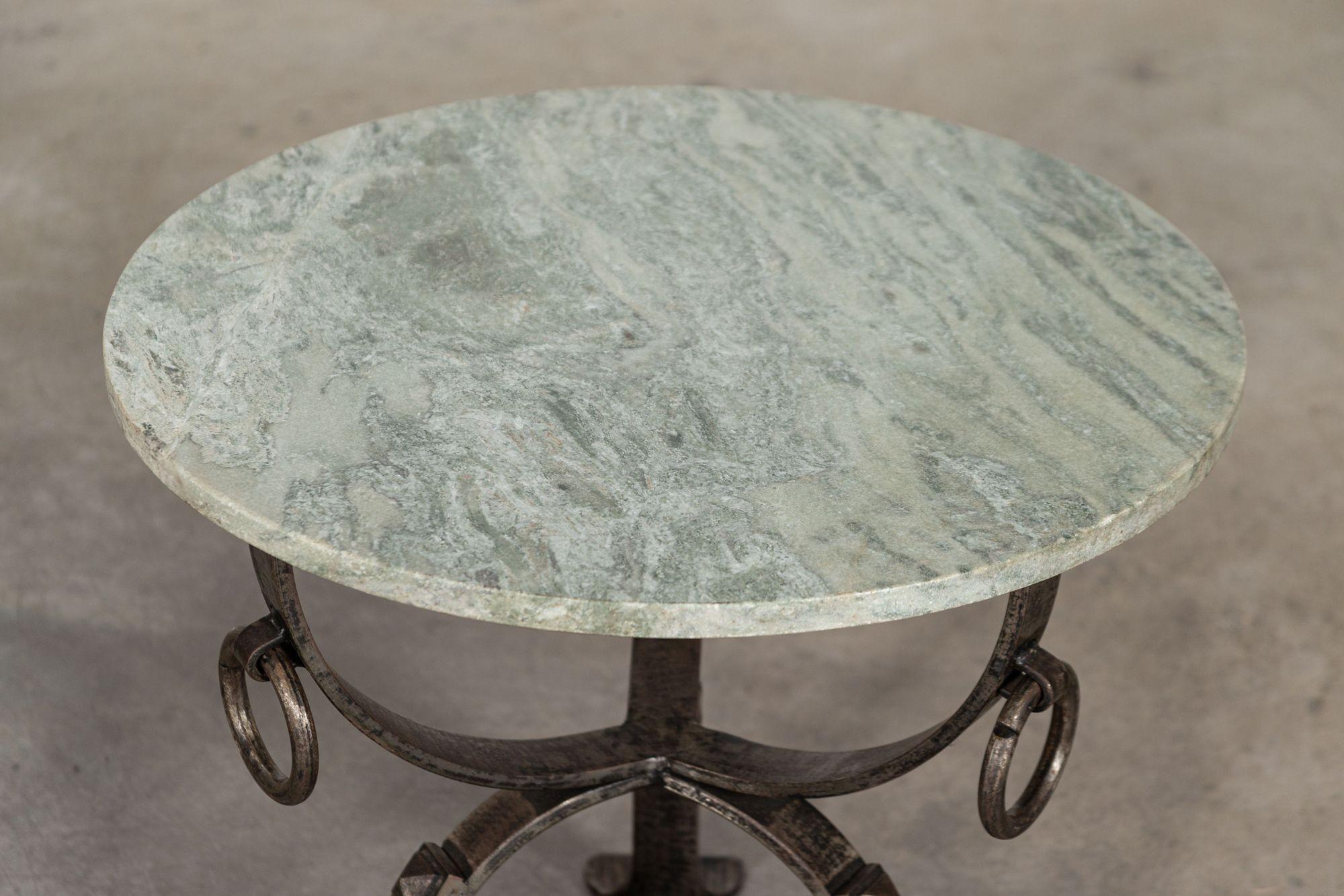 Midcentury French green marble and iron side table, circa Mid-20th Century
sku 1396
Measures: W 60 x D 60 x H 51 cm
Subject to VAT.
 